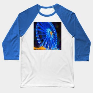 Neon Ferris Wheel Baseball T-Shirt